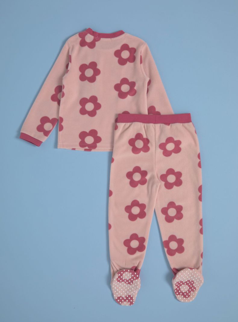 Pijamas de Dos Piezas de Micropolar Estampado-1