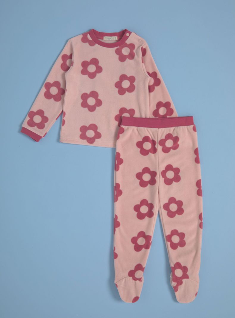 Pijamas de Dos Piezas de Micropolar Estampado-0