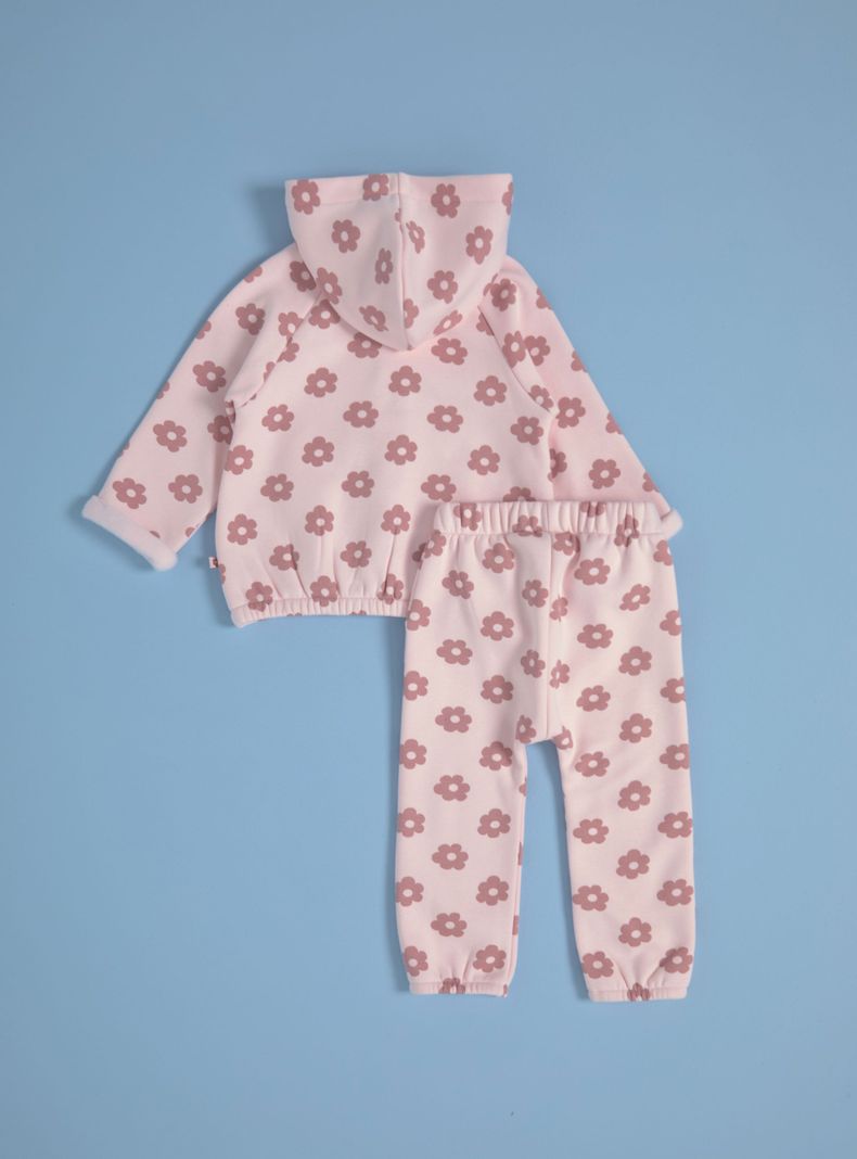 Buzo Estampado con Botones Delantero y Capucha-1