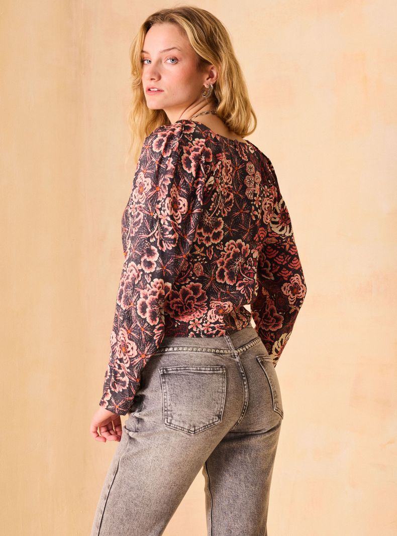Blusa Tela Jacquard Full Estampada-1