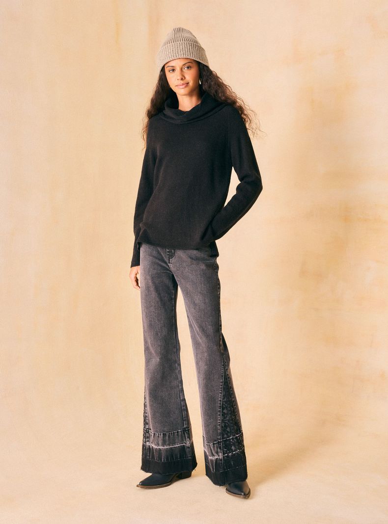 Sweater Estilo Básico con Cuello Alto-4