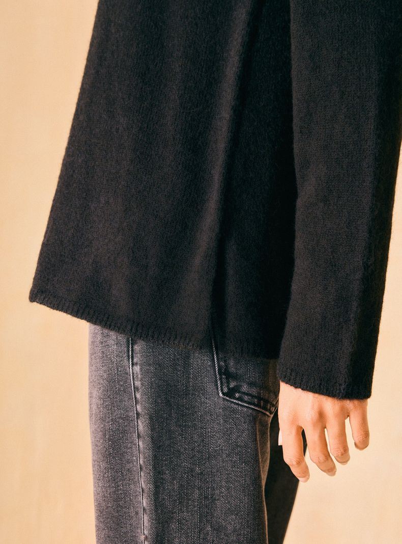 Sweater Estilo Básico con Cuello Alto-3