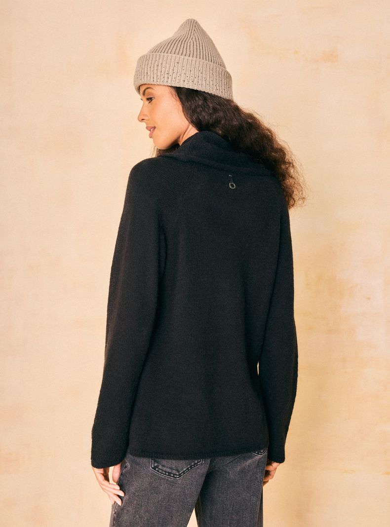 Sweater Estilo Básico con Cuello Alto-1