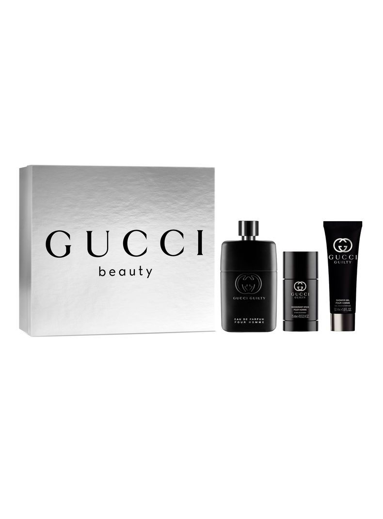 Set Perfume Guilty Pour Homme EDT Hombre 90 ml + Shower Gel 50 ml + Deostick 75 ml Gucci-0
