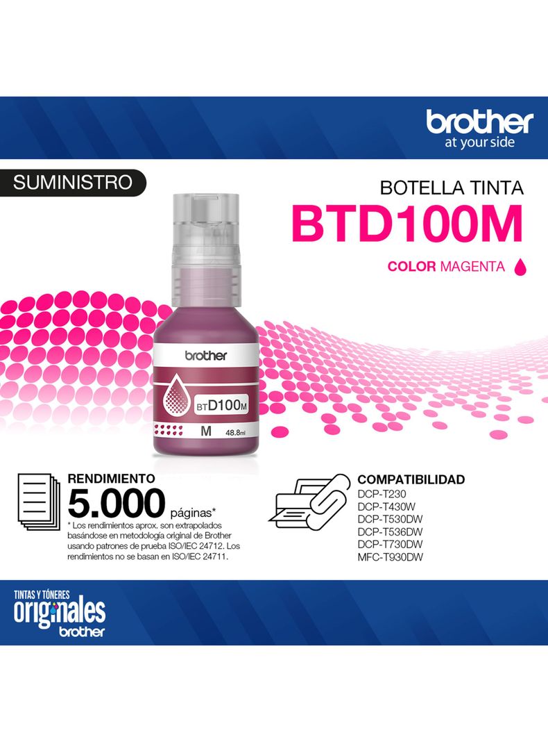 Botella de Tinta BTD100M Magenta-4