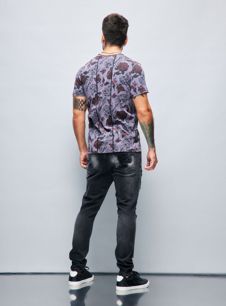 Polera Ed Hardy Full Estampado Lavado Ácido-5