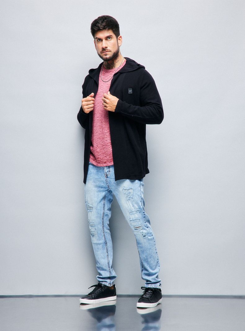 Chaleco Cardigan Capa Long Fit-4