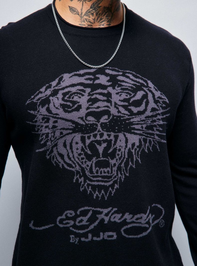 Sweater Ed Hardy Jacquard Tigre-2