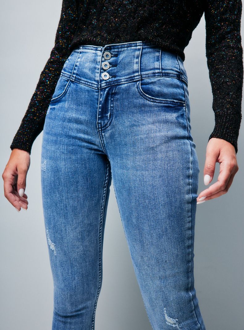 Jeans Pretina Corset Basta Cortada-2