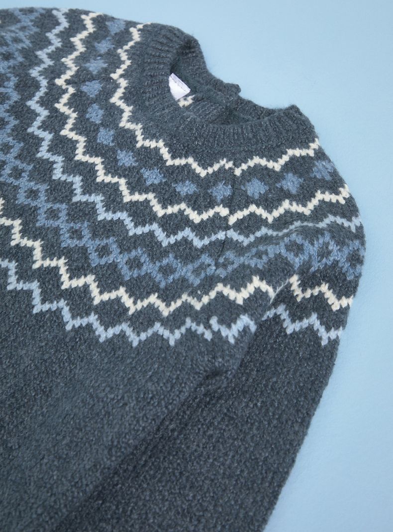 Sweater con Greca Azules-2