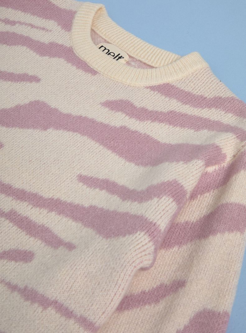 Sweater Cuello Redondo con Diseño Animal Print-2