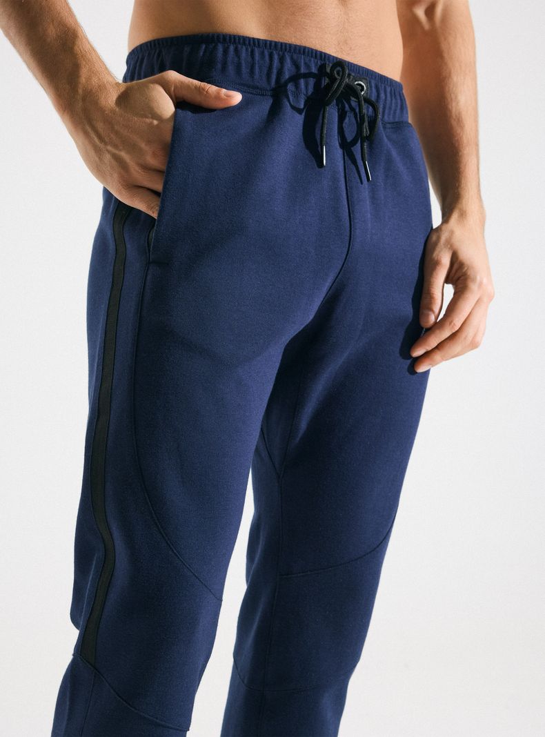 Pantalón Buzo Sin Felpa Tape en Costado-2
