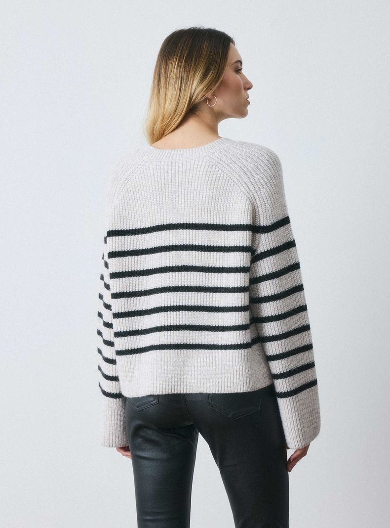 Sweater Listado con Hilo Metalizado-1