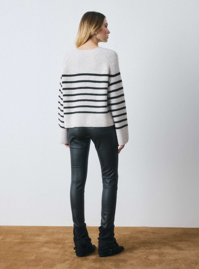 Sweater Listado con Hilo Metalizado-5