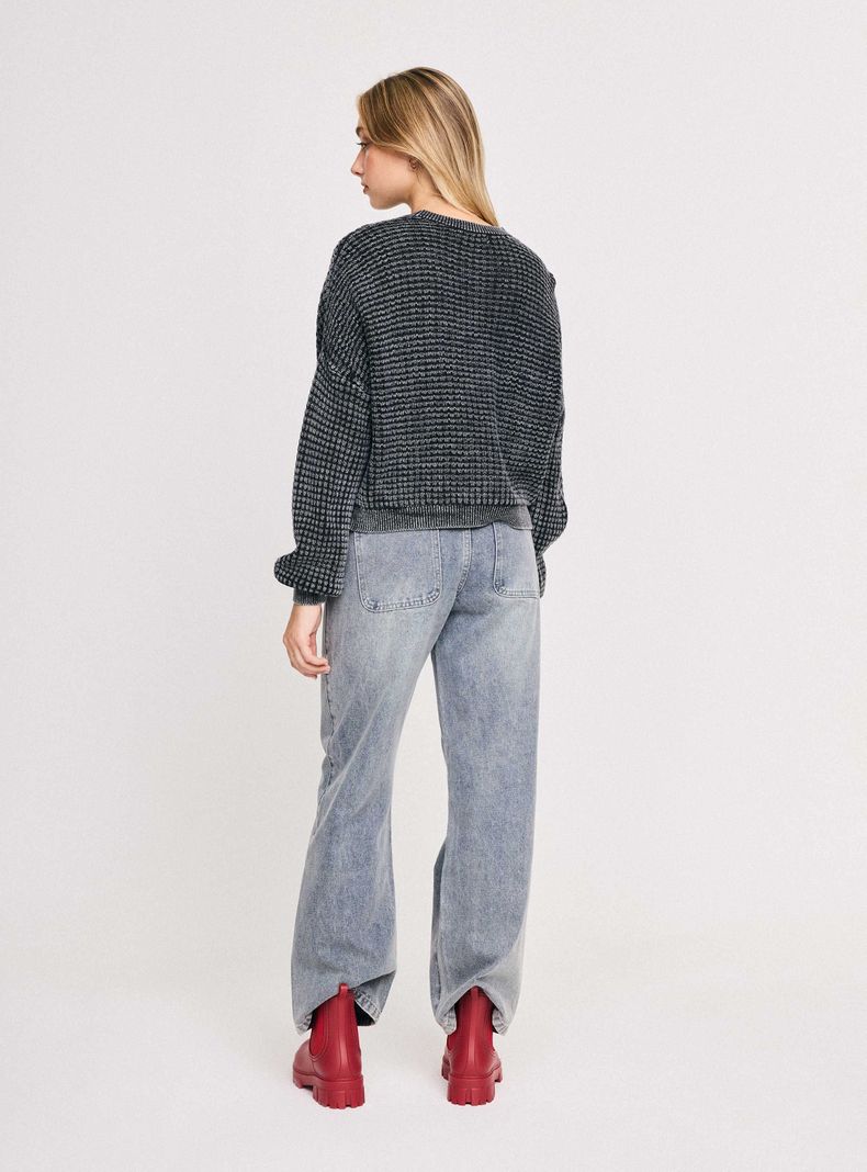 Sweater Cuello Redondo Lavado-5
