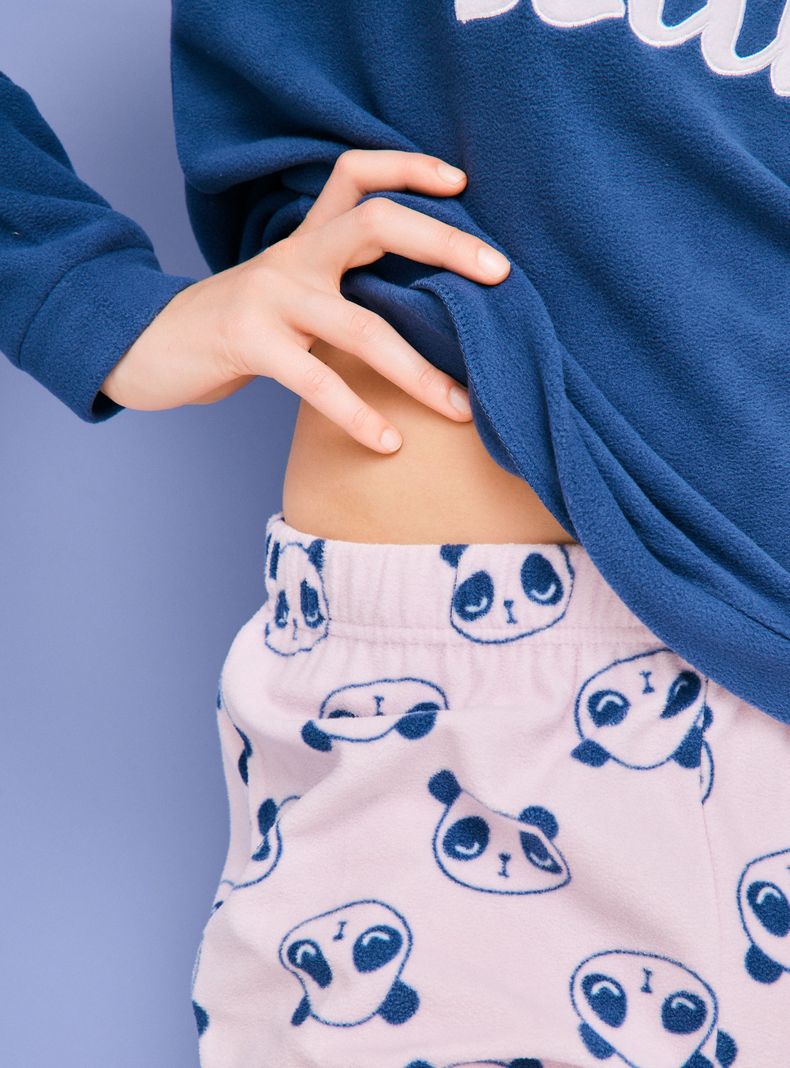 Pijama Largo Aplicación Bordado-2