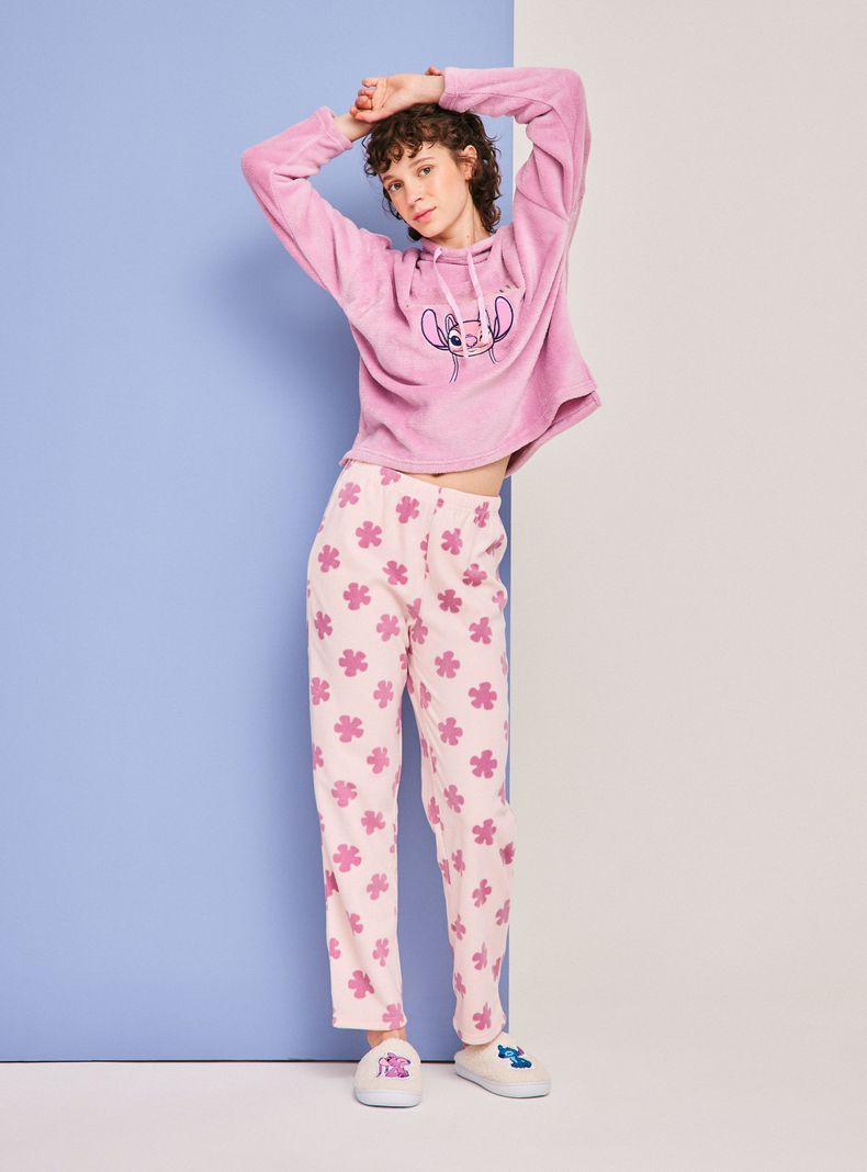 Pijama Cuello Alto Polar Aplicación Bordado Disney-4