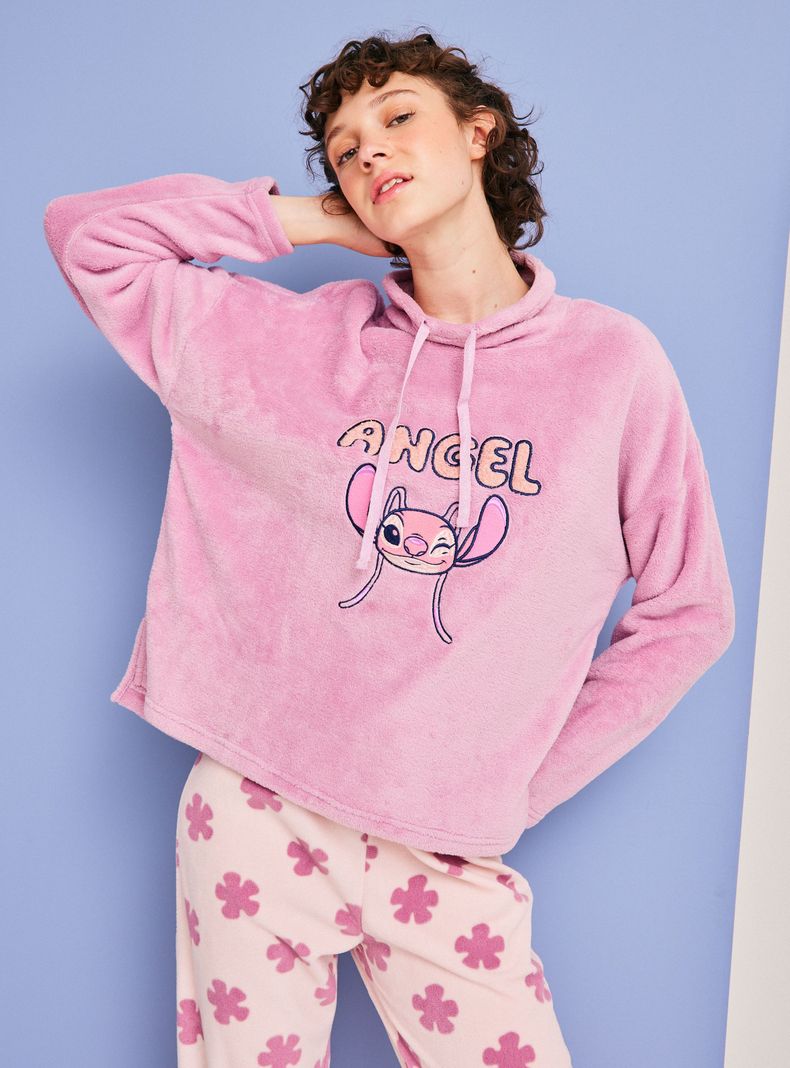 Pijama Cuello Alto Polar Aplicación Bordado Disney-0