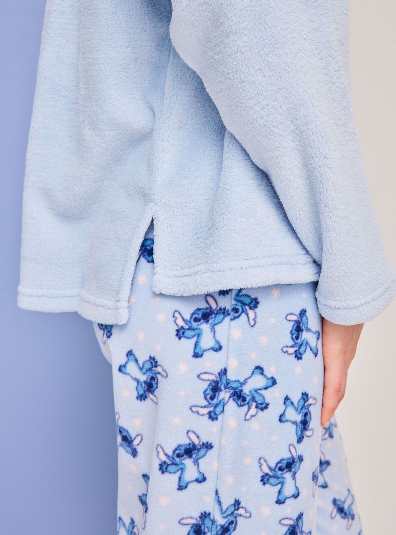 Pijama Cuello Alto Polar Bordado Disney Stitch-3
