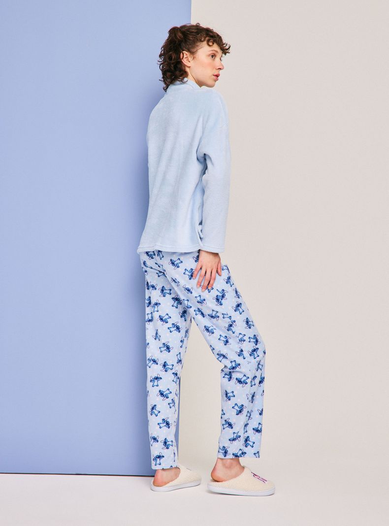Pijama Cuello Alto Polar Bordado Disney Stitch-5