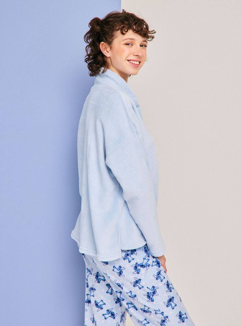 Pijama Cuello Alto Polar Bordado Disney Stitch-1