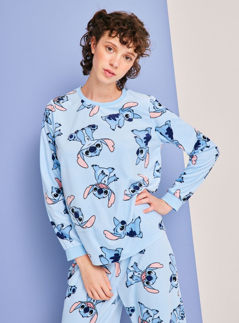 Pijama Velour Full Print Disney Stitch-2