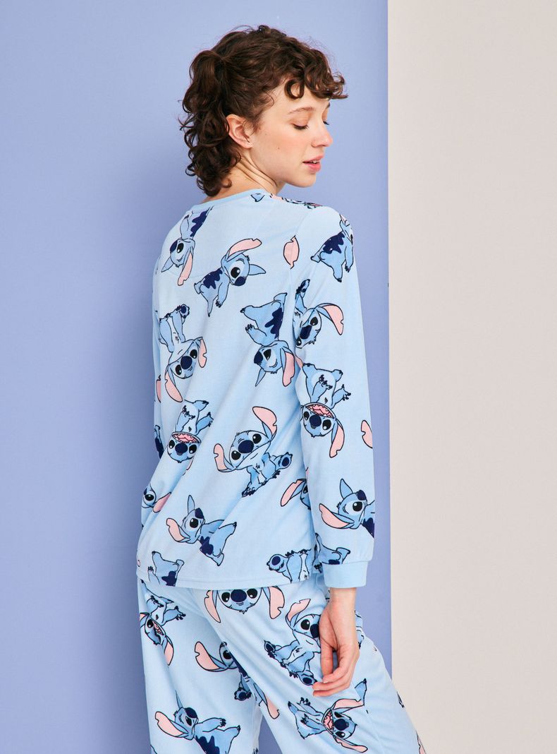 Pijama Velour Full Print Disney Stitch-1