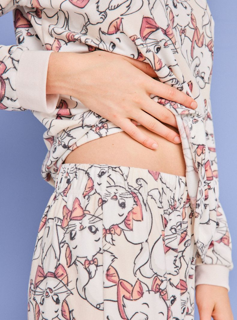 Pijama Velour Full Print Disney Marie-3
