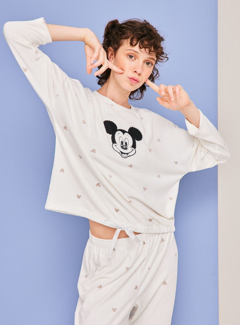 Pijama Disney Mickey Bordado Full Print Folia-0