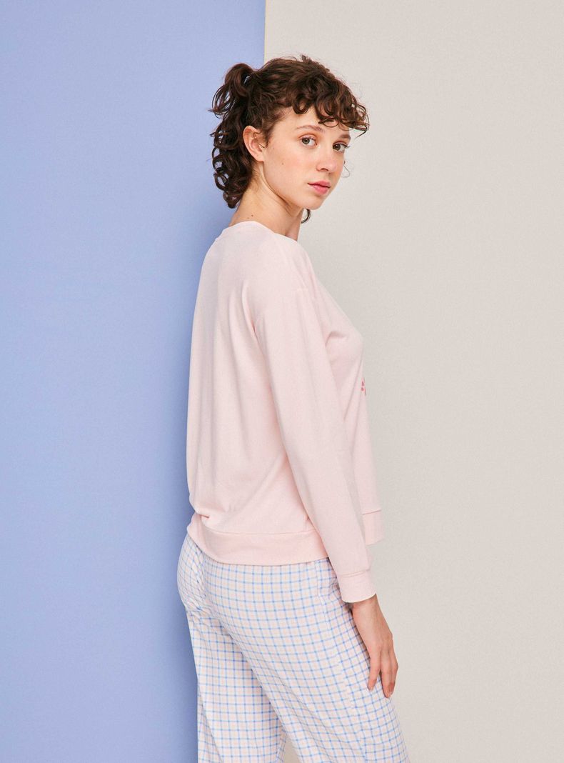 Polera Pijama Manga Larga Print Central Ármalo-1