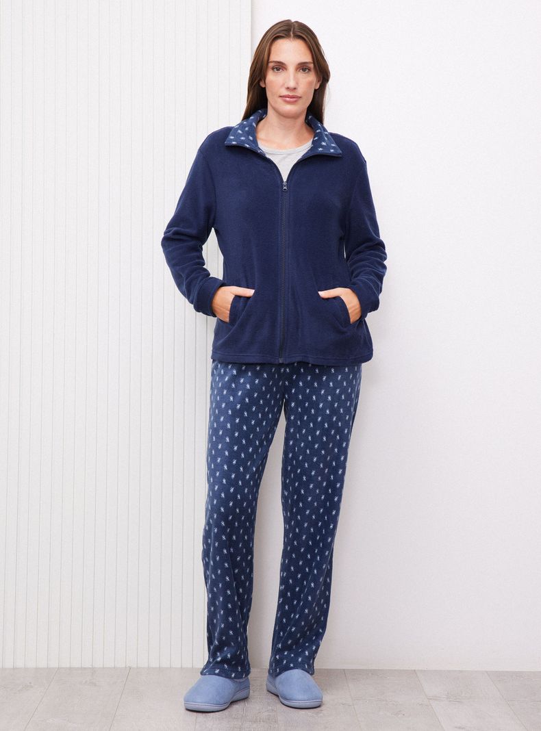Pijama Polerón y Pantalón de Polar Polera Jersey-4
