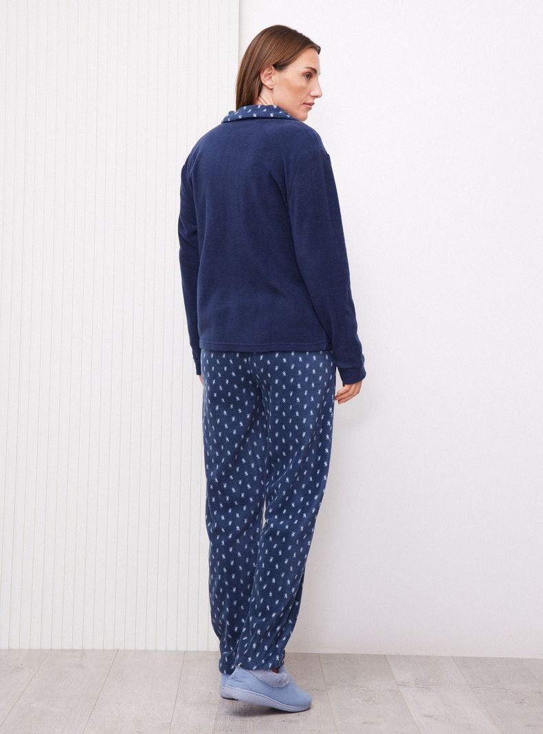Pijama Polerón y Pantalón de Polar Polera Jersey-5