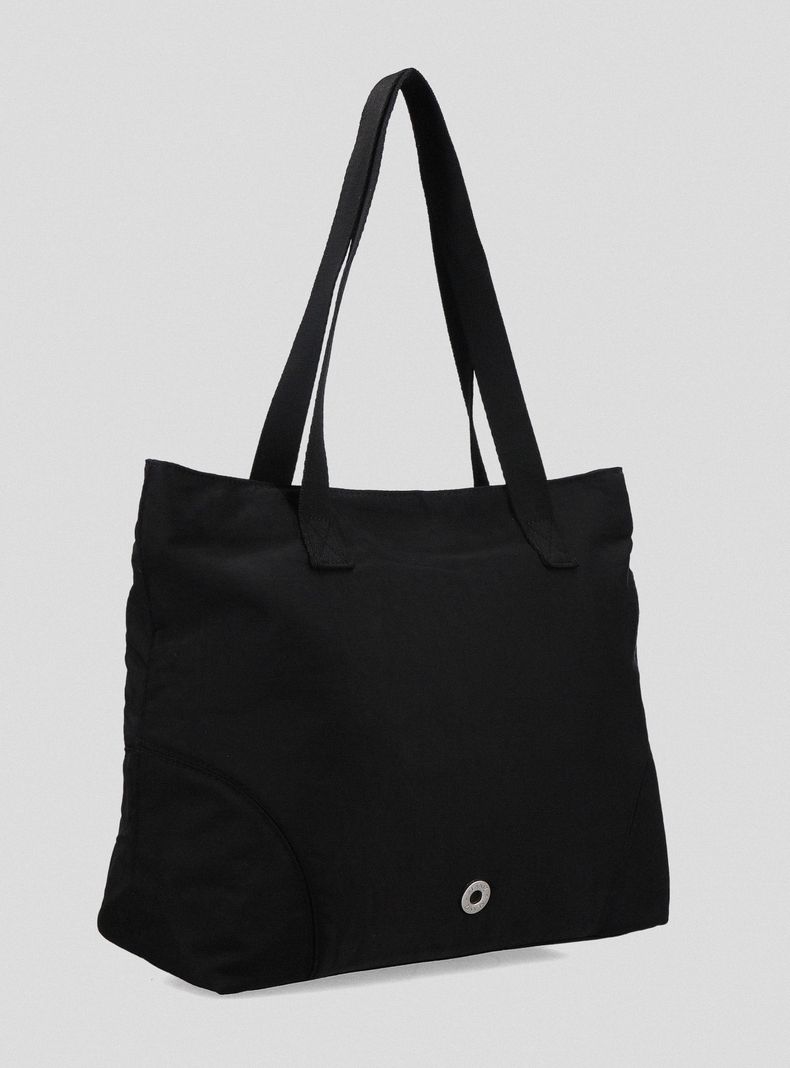 Cartera Totebag Textil con Asas Tejidas-1