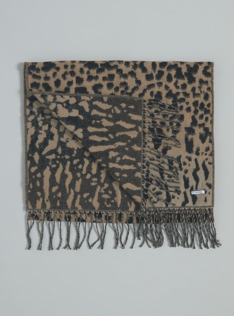 Bufanda Tejido Jacquard Diseño Animal Print-3