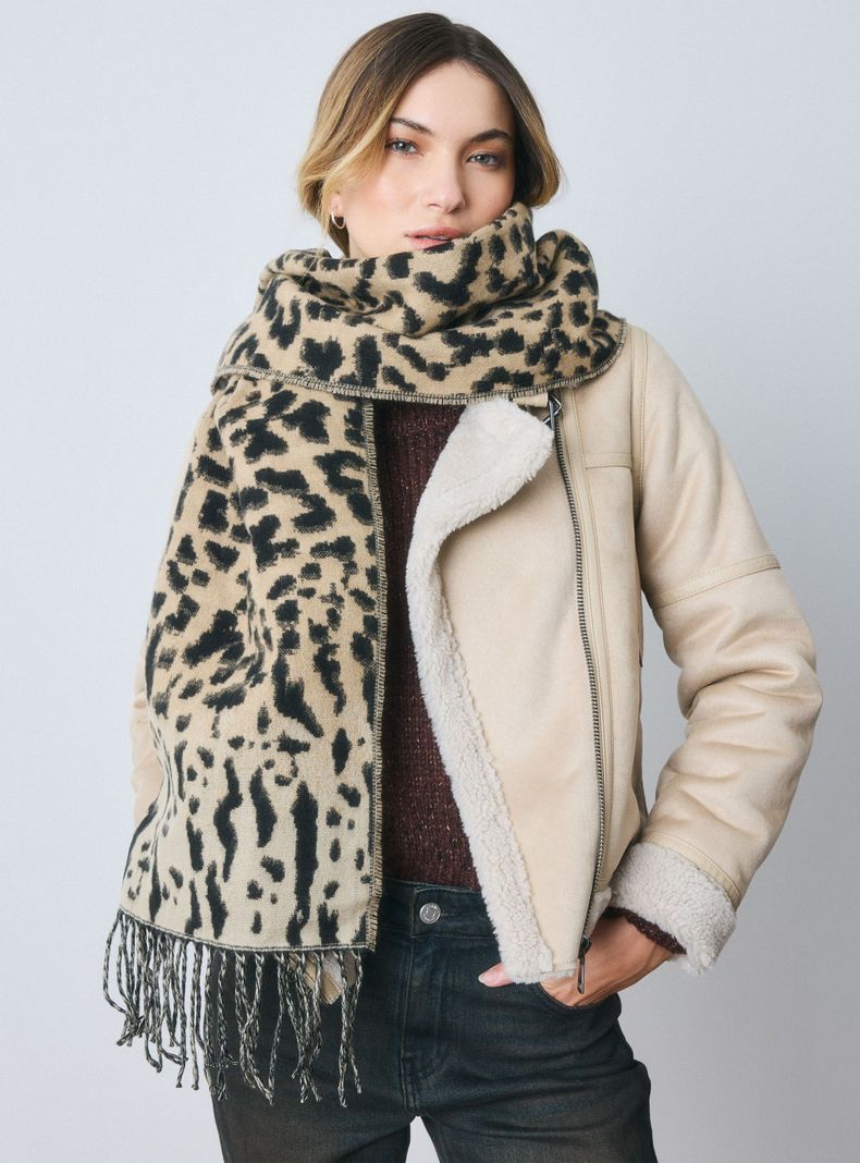 Bufanda Tejido Jacquard Diseño Animal Print-0