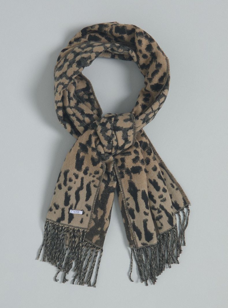 Bufanda Tejido Jacquard Diseño Animal Print-2
