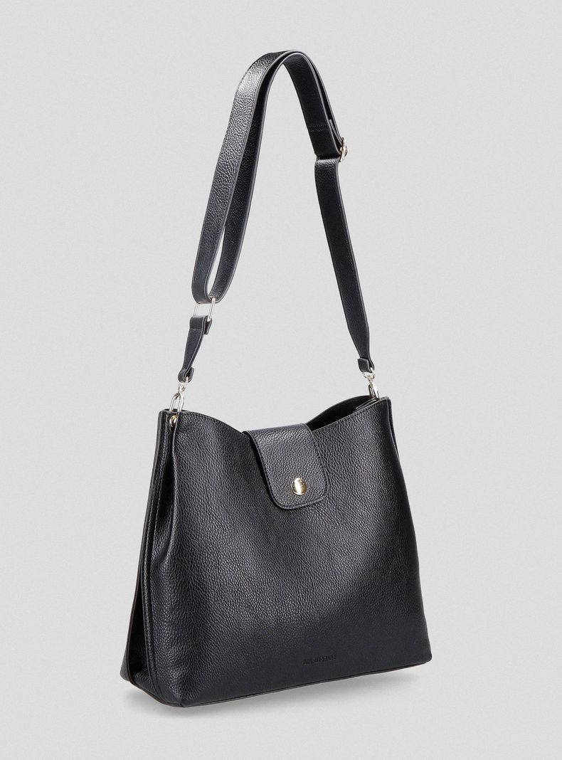 Cartera Tote Bag Cuero Sintético con Textura Grano-1