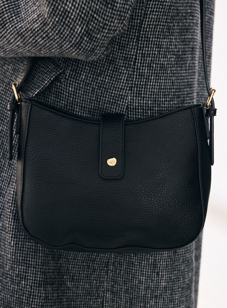 Cartera Crossbody Cuero Sintético Textura Grano-4