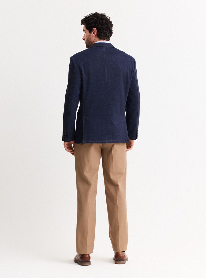 Vestón Recto Slim Fit Tipo Mezclilla-5