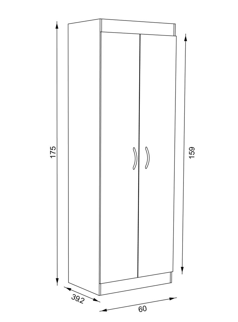 Clóset 2 Puertas 1 Repisa Cerezo-1
