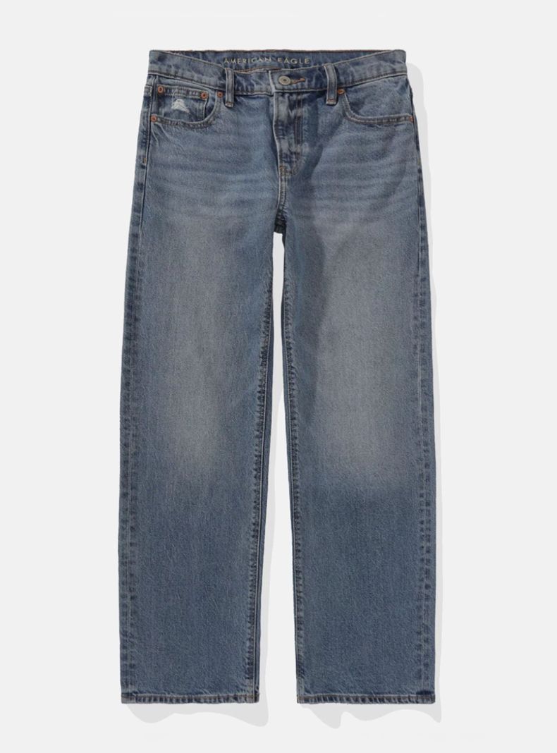 Jeans Ae Stovepipe Stretch Tiro Alto-2