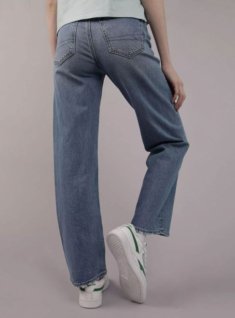 Jeans Ae Stovepipe Stretch Tiro Alto-1