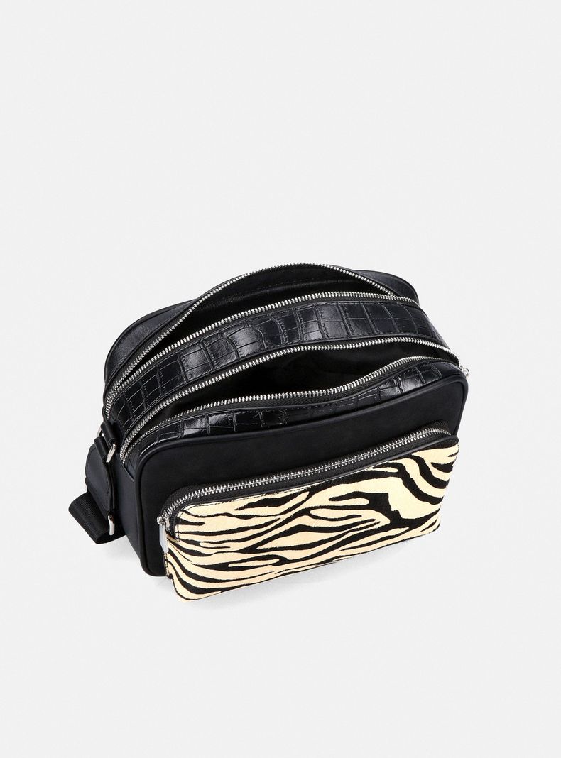 Cartera Estampado en Animal en Bolsillo Delantero-5