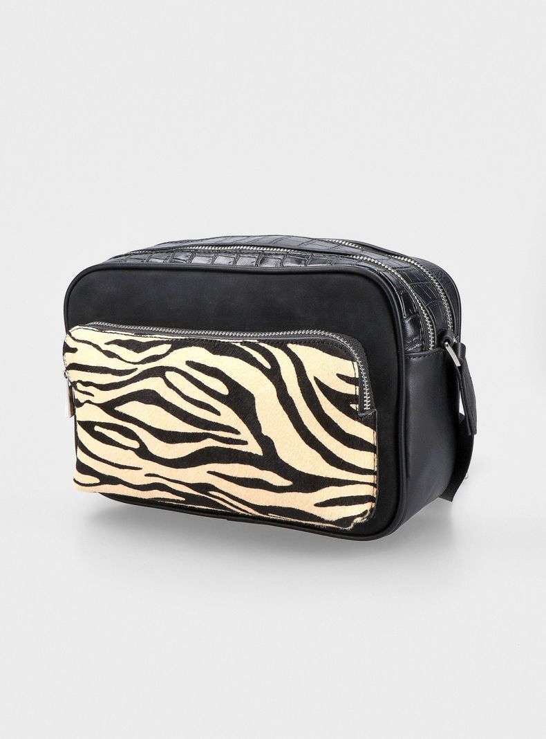 Cartera Estampado en Animal en Bolsillo Delantero-3