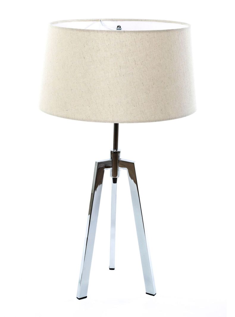 Lámpara de Sobremesa Cromo Beige Diseño 3-0