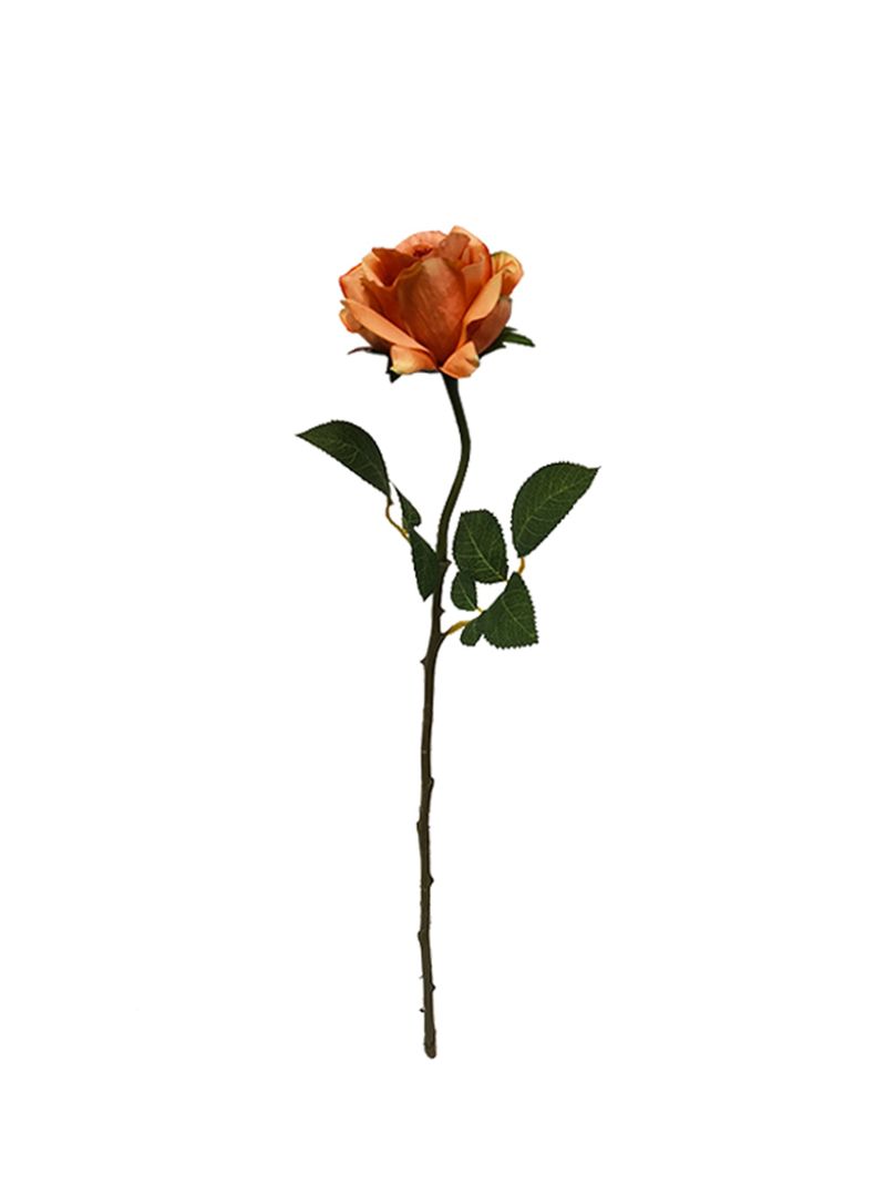 Flor Artesanal Rosa Naranja 2 Piezas-1