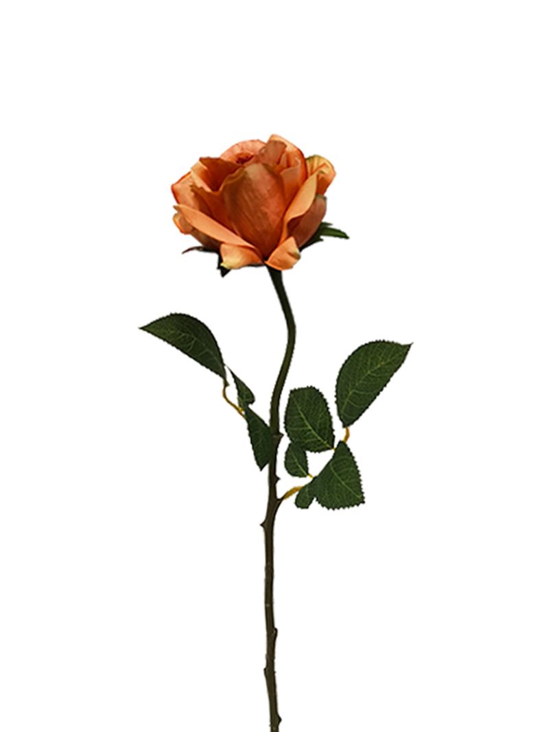 Flor Artesanal Rosa Naranja 2 Piezas-2