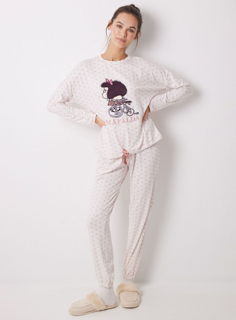 Pijama Largo Estampado Mafalda-0