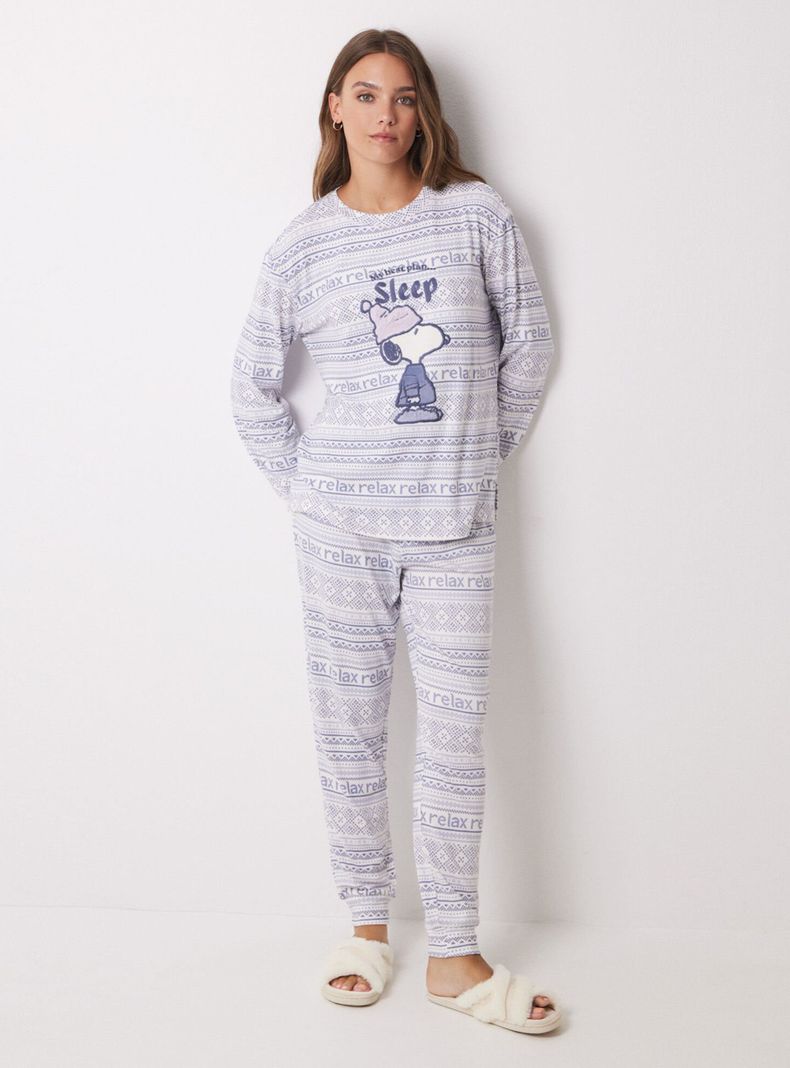 Pijama Largo Súper Soft Snoopy-0