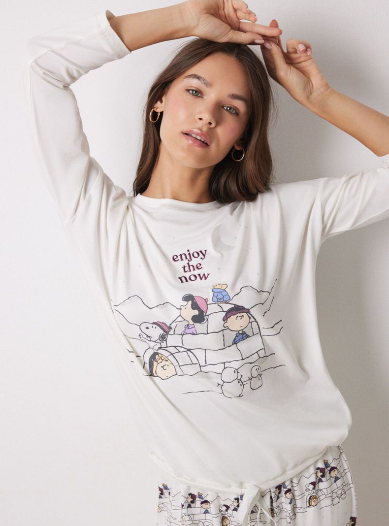 Pijama Largo Punto Snoopy-3